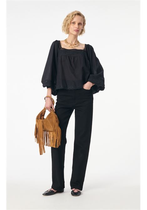 Blusa Vanessa Bruno - Giovanna in Cotone e Viscosa - Nero Vanessa Bruno | Abbigliamento | 2HVA27-V09848999